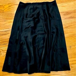 Ann Taylor Silk Slip Skirt - Black, size 6